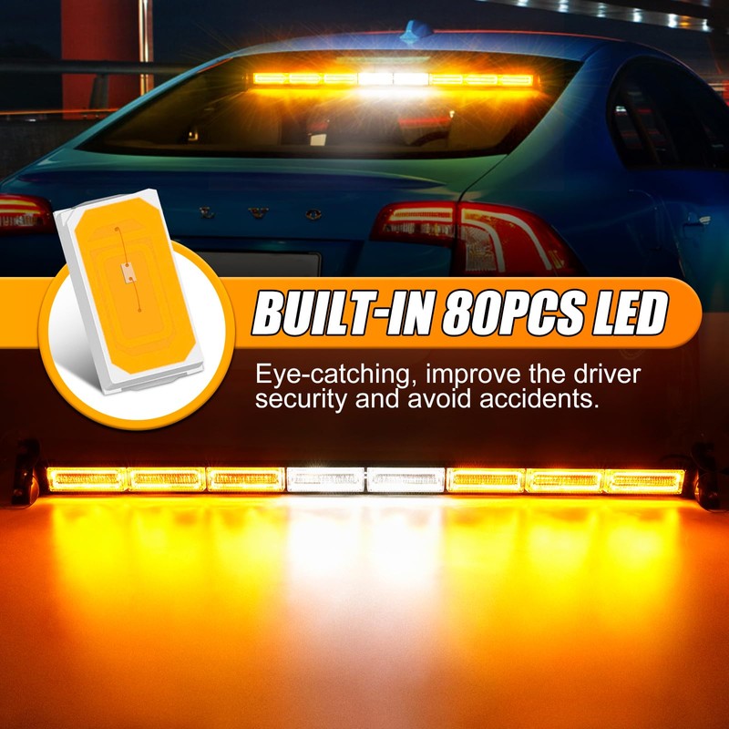 OPP ULITE Led Strobe Light Bar White Amber 9 Key
