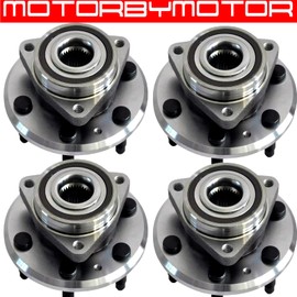 MotorbyMotor 513277 Front Rear Wheel Hub Bearing Assembly with 6 Lugs fits for Buick Enclave, Chevy Traverse, GMC Acadia Limited, Saturn Outlook Wheel Bearing and Hub Assembly-4pc Set