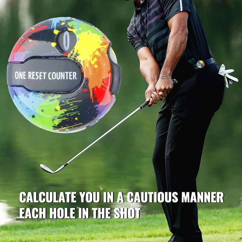 Golf Score Counter, Golf Stroke Counter Mini Clicker with Clip