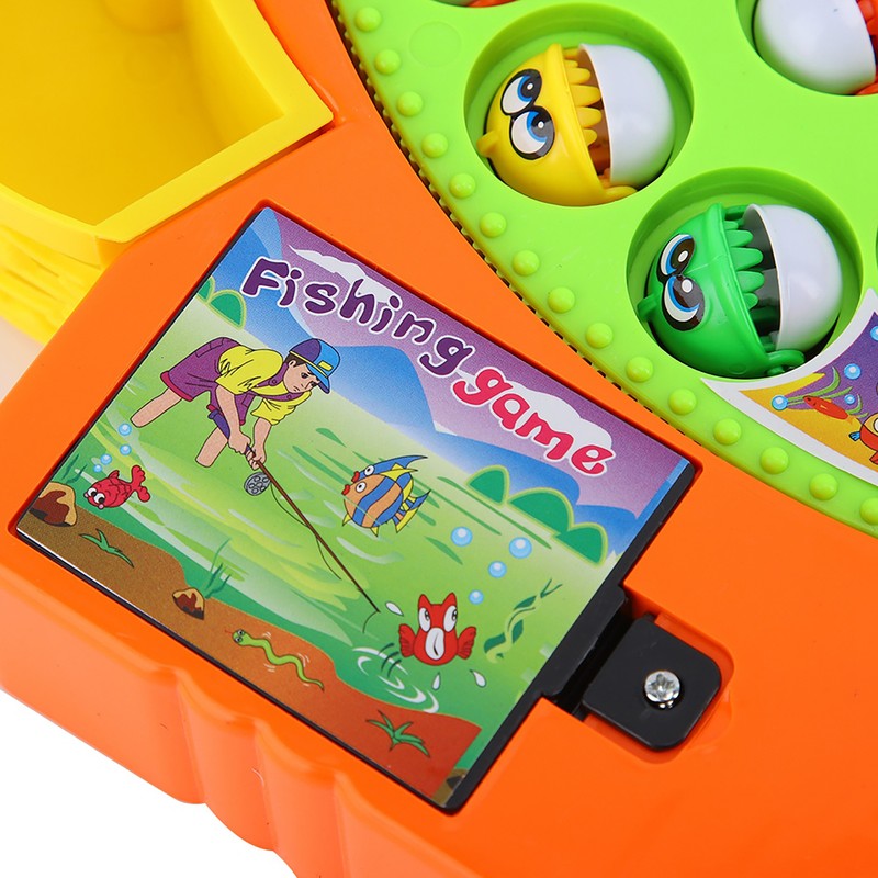 Fishing Game Toy Set with Rotating Board fishing plate Parent