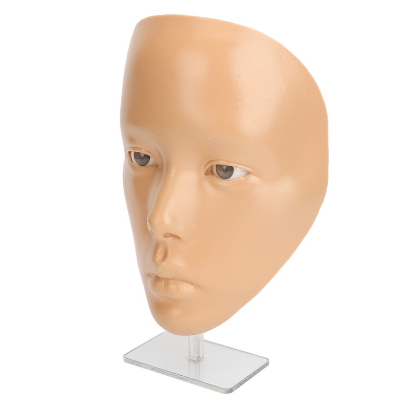 Makeup Practice Face with Plastic Stand 5D Silicone Full Face