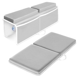 Baby Bath Kneeler and Elbow Rest Pad Set - 1.5'' Comfortable Baby Bath Kneeler Pads, Thick Quick Dry Kneeling Pad Support for Knee& Arm, Large Bathtub Mat with Toy Organizer for Happy Baby Bath Time