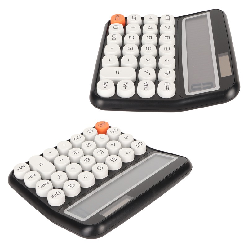 12 Digit Calculator Round Button LCD Display Calculator Detachable Auto