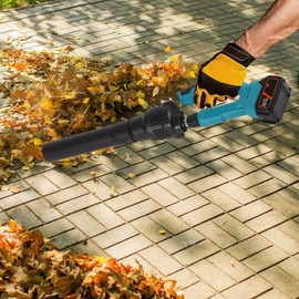 Leaf Blower, 5 Gear Handheld Electric Leaf Blower Cordless, 30000 RPM Powered Leaf Blower Lightweight, Small Leaf Blowers for Cleaning Garages, Patios, Porches, Walkways (with Extension Blower Tube)