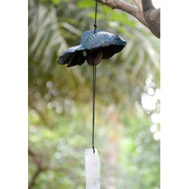 Hwagui 2 Pcs Iron Wind Chime, Little Bell Bell Green Wind Chime, Gift for Household Celebrations, Rooms, Dividers, Brazier