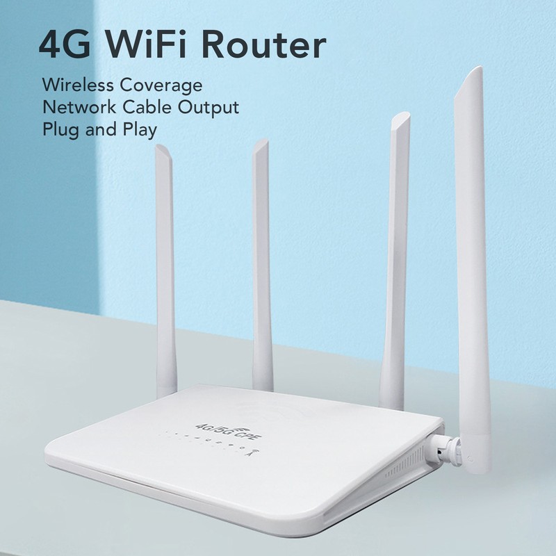 4G WiFi Router 300Mbps Standard SIM Card Slot 4 Antennas