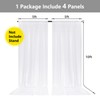 White Backdrop Curtain for Wedding Decor Holiday Party 4 Panels-