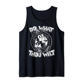 666 Do What Thou Wilt Satanic Baphomet 30s Cartoon Occult Tank Top