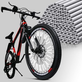 Cycling Reflectors, 64Pcs Bike Wheel Spoke Reflectors, Universal Bicycle Reflective Clips Warning Spoke Lights Covers - Fit for All Standard Bike - Easy Mount