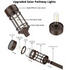 Solar Pathway Lights Outdoor Solar Lights 8 Pack Metal &