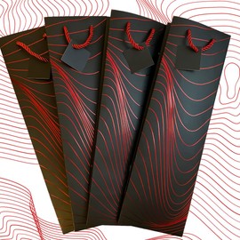 12 Pack Wine & Bottle Bags, Wine Bag with Gift Paper, Wine Gift Bag with Gift Tag, Bottle Bags Bundle, Gift Bags with Handles