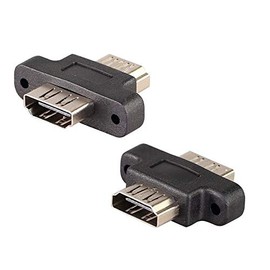 Traodin Adaptador HDMI de ángulo recto de 90 grados HDMI macho a hembra, 2 unidades, Con orejas F/F