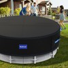 Holiwei 24 Ft Round Pool Cover with Reflective Strips, 420D
