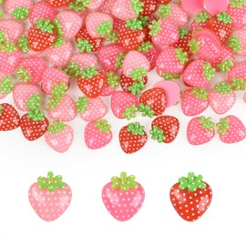 Hanycon 100pcs Artificial Strawberry Tiny Strawberry Resin Strawberry for Home House Grocery Photography Party Decoration