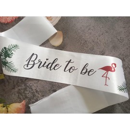 Bride to be Sash - Bride Sash for Bachelorette Party Flamingo Theme Bridal Shower Hen Party Wedding Decorations Party Favours Accessories