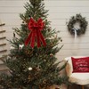 Vickasi Christmas Wreath Bows for Front Door, Glitter Red Velvet