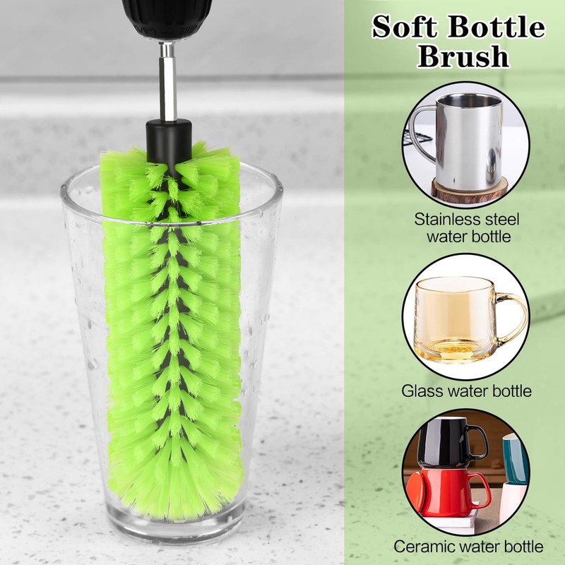 Drill Brush for Car Wheel and Bottle, Highly Dense and