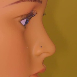 Arranview Jewellery 3 pack of round 3mm crystal sterling silver nose studs