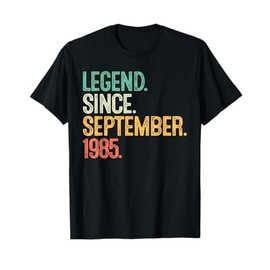 40 Year Old Gifts Legend Since September 1985 40th Birthday T-Shirt