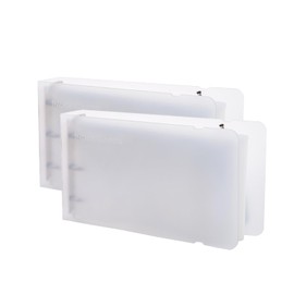 3×5” index card Binder organizer with Plastic pocket Sleeves, small organized folder for recipes Flashcards,portable notecards case holder (2pcs Clear)