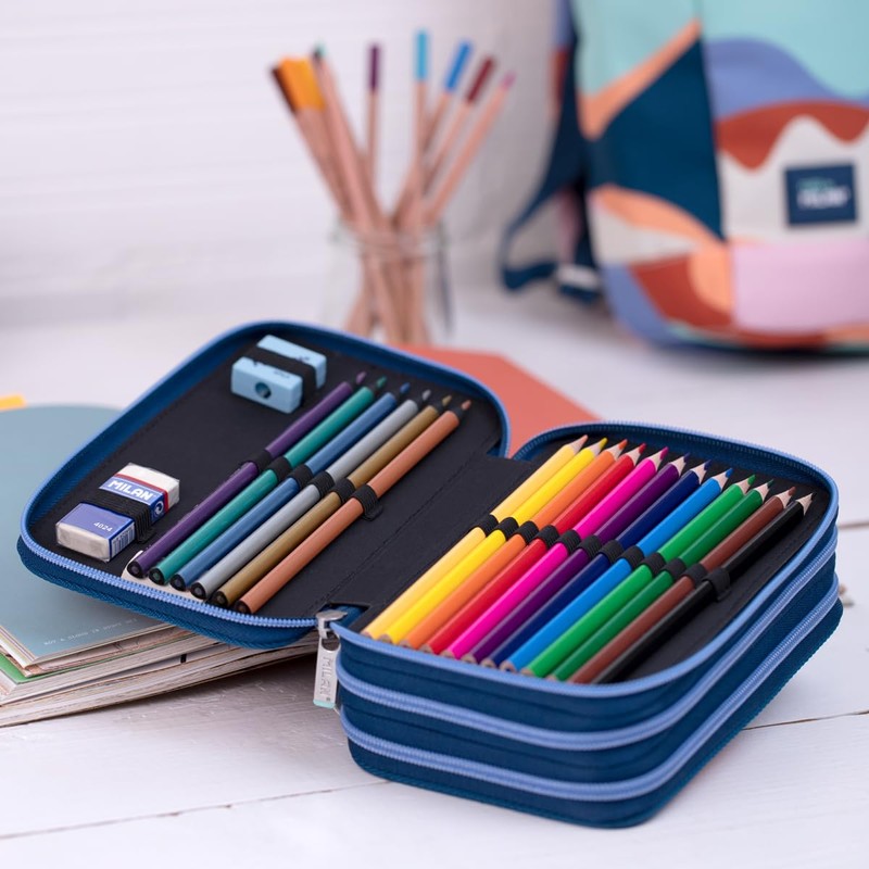 MILAN® The Fun Series 3 Tier Pencil Case, Multi-Colour