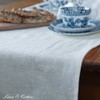 Linen & Cotton Lovely Stonewashed Table Runner RUSTICO, 100% Linen