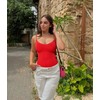 Nebility Red Bodysuit for Women Tummy Control Shapewear Body Suits