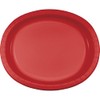 Trendware Classic Red Oval Plates, 24 Count