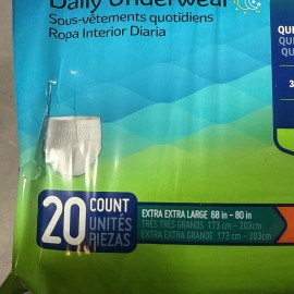 Prevail Adult Daily Underwear XXL EXTRA Absorbency 20 PCs. X 2 Packs = 40 Ct New