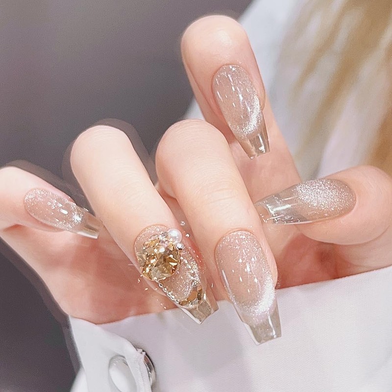 Pure Handmade Nails Press on Nail Reusable Fake Nails Y2K