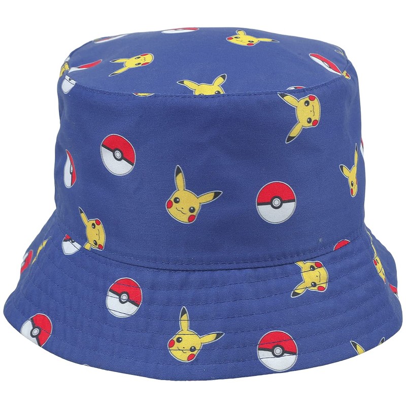 Difuzed Men's Pika & Pokeball All-Over Floppy Hat, Blue, One