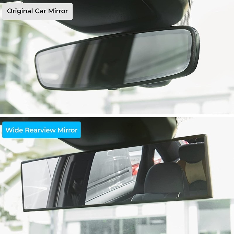 JOYTUTUS Rear View Mirror, Universal 11.81 Inch 2 Pack Panoramic