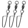 Atibin 25pcs Swivels with Snap Swivels Rolling Stream Snap Swivel