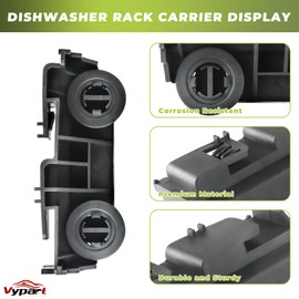 WD28X27241 WD12X28078 Dishwasher Rack Carrier and Roller Kit - for GE Dishwasher Lower Rack Wheels - Perfect Replacement WD12X10439 WD12X10446 WD12X10438 | Fits L & R Side