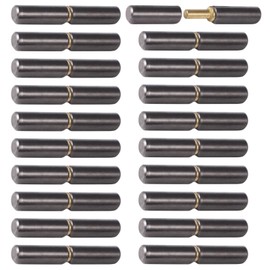 20 PCS Weldable Barrel Hinges, 2-1/4 in Weld On Door Hinges, Heavy Duty Metal Detachable Hinge for Swing Doors, Windows, Trailer Ramps, Trailer Gates