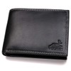 Fa.Volmer ® Stabile Schwarze Herren Geldbörse echt Leder Querformat mit