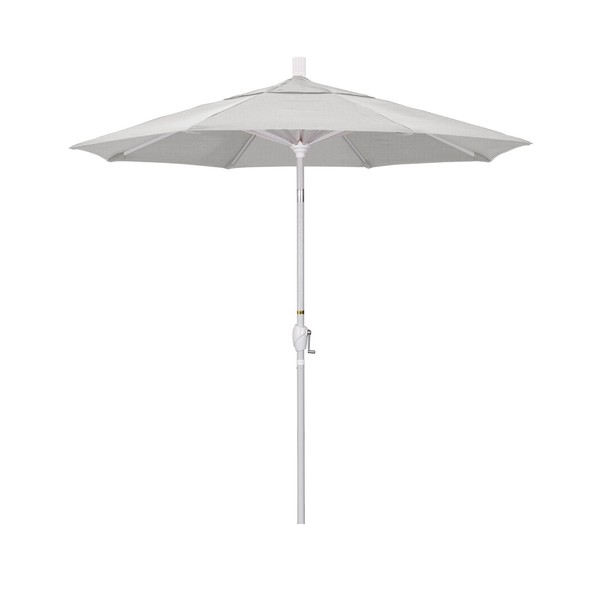 California Umbrella 7.5' Round Aluminum Market Umbrella, Crank Lift, Push
