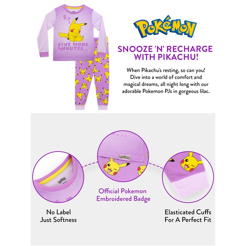 Pokémon Girls Pyjamas | Pikachu Pyjamas | Pikachu PJs For