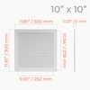 HVAC OV 5-Pack 12" x 12" (Outer Size) Square Air