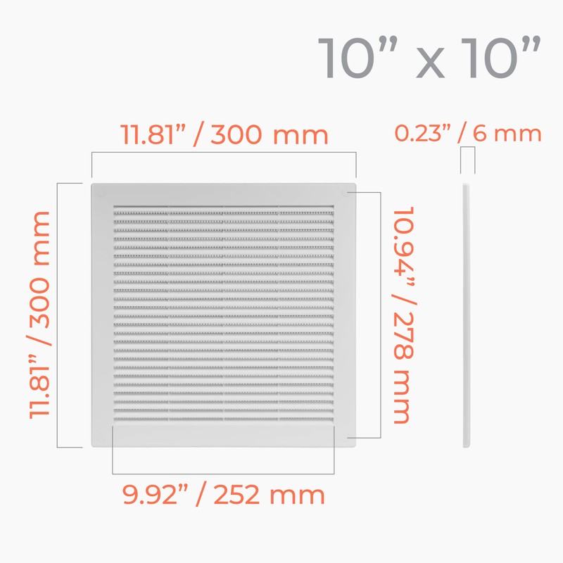 HVAC OV 5-Pack 12" x 12" (Outer Size) Square Air