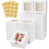 Colovis 30 Pcs White Bakery Boxes with Window, 6 X