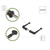 MS Beschläge Pair of Handles Black Matt Solid Zamak Door