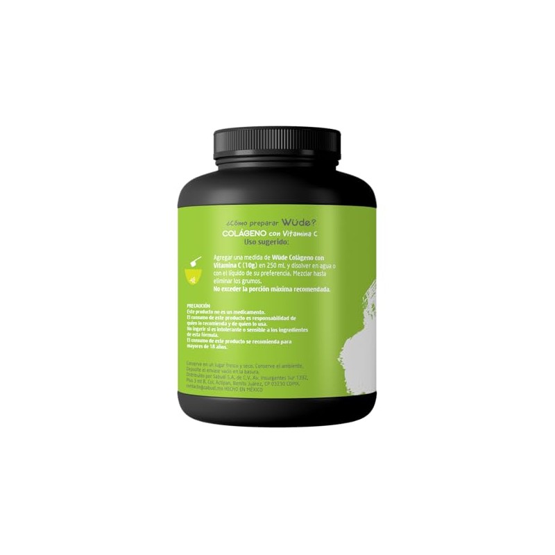 Colágeno Hidrolizado con Vitamina C 450g Péptidos Bioactivos, Sin Sabor,