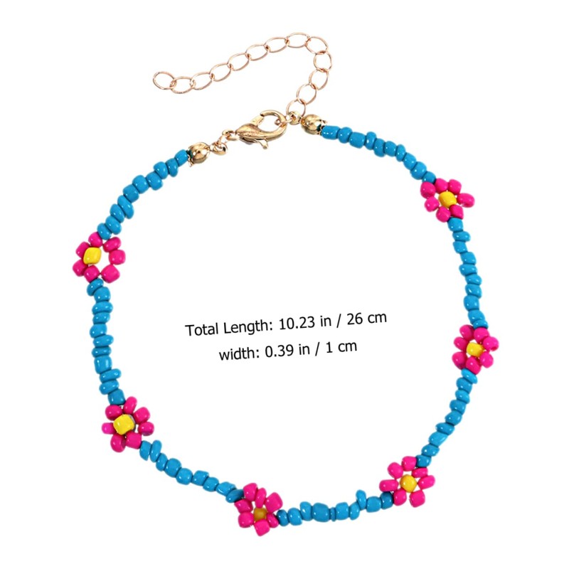 KOMBIUDA Pc Women Beaded Anklet Bracelet Set Beach Style Anklets