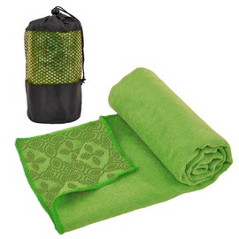 Yuilgdo Yoga Towels, Non Slip Hot Yoga Mat Towel with Grip Dots,Super-Absorbent Soft Microfiber Yoga Blanket for Pilates, Fitness and Workout 72inch x 24inch (Green)