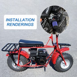 High Performance Upgraded Carburetor Carb Air Filter Adapter Cable Main Jet Kit replacement for Coleman CT200U CT200U-EX BT200X GX160 Predator 212cc 196cc 6.5hp Engine Mini Bike Go Kart Racing Blue