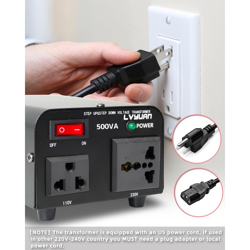 LVYUAN 3000 Watt Voltage Converter Transformer Heavy Duty Step Up/Down
