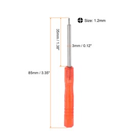 sourcing map Mini Phillips Screwdriver 1.2 mm Cross Head for Watch Glasses Electronics Repair (Red) Pack of 5
