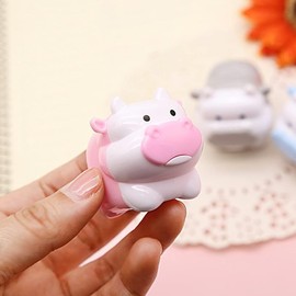 Cute Cow Pencil Sharpener - Kawaii Animal Design Sharpener for Girls, Office and School Stationery Supplies, Gift for Students and Teachers (Random 1PC)