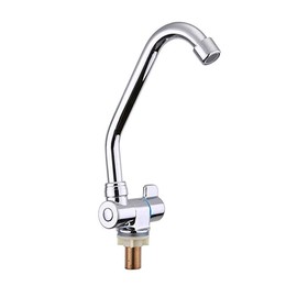 Riloer RV Kitchen Sink Faucet Replacement, 360 Degree Rotatable Sprayer, Marine Camping Single Handle Faucet, Cold Water Tap for Kitchen, Caravan, Yacht, Bathroom, 006 Cold